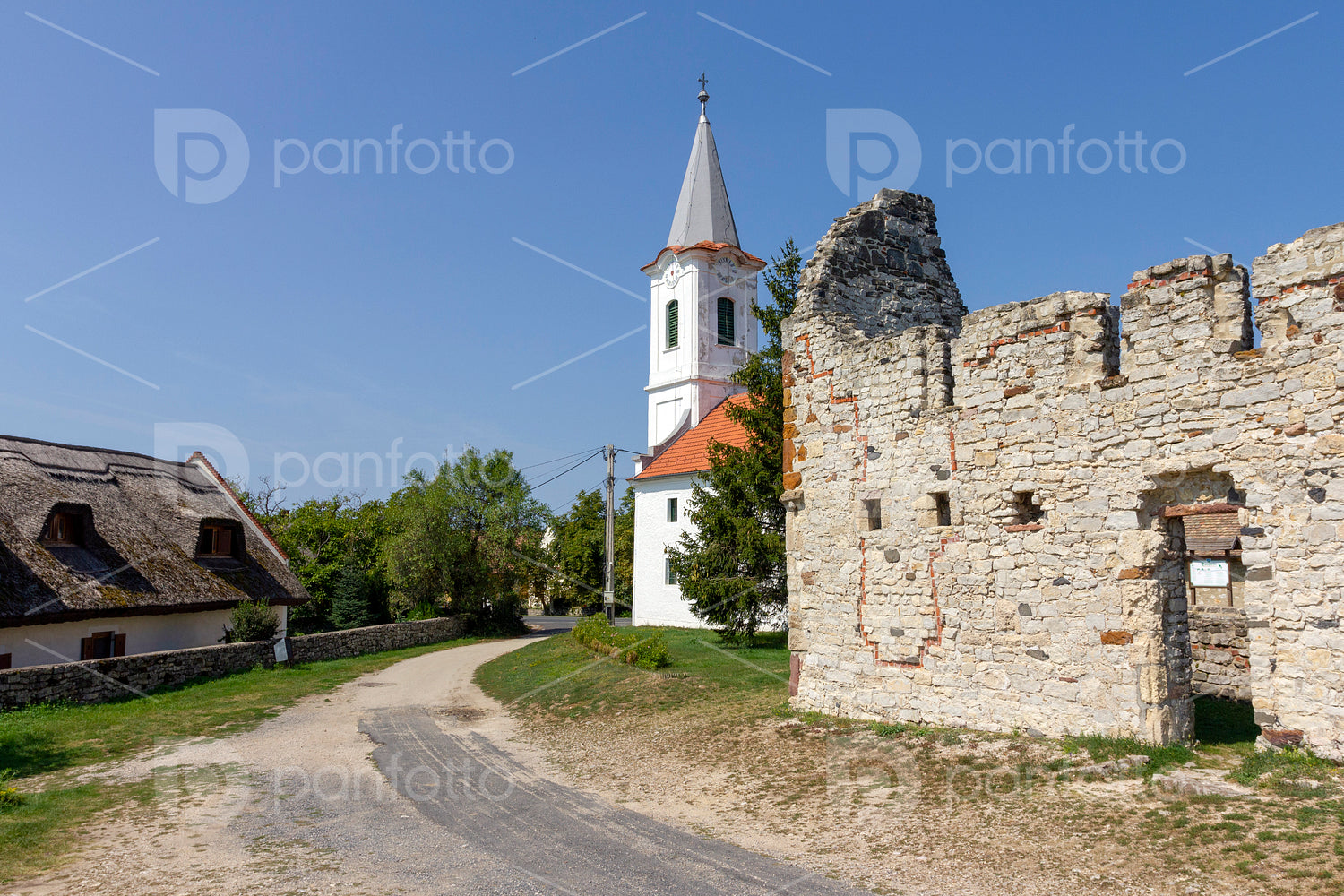 Ruin of a medieval church in Dörgicse