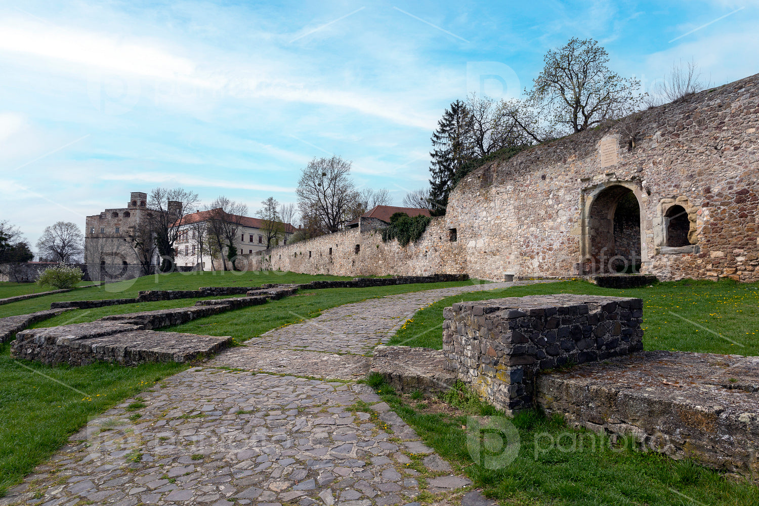 Stone walls of the Castle of Sárospatak